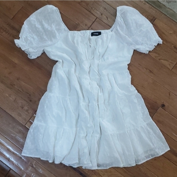 Cider Dresses & Skirts - Cider tiered eyelet corset 2XL mini dress